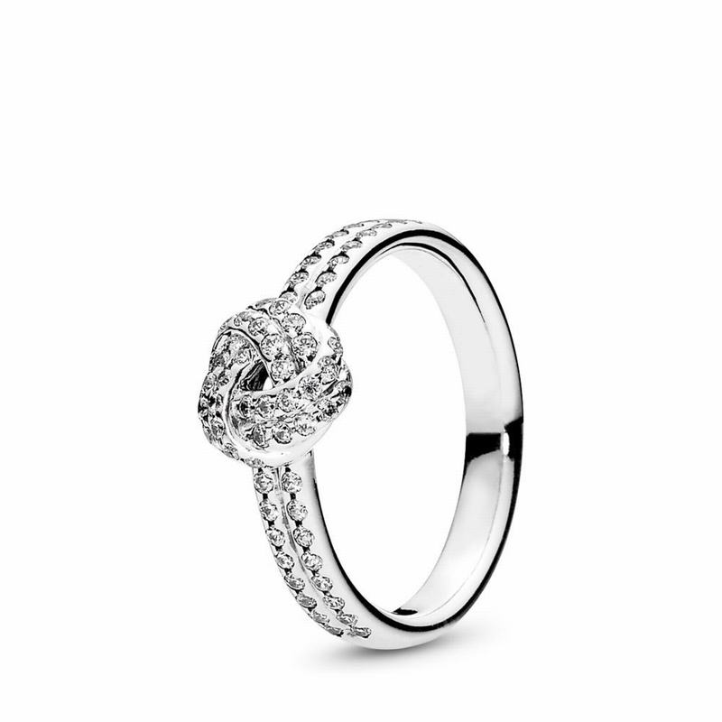 Pandora Sparkling Love Knot Stackable Ring Silver Egypt RS7062891